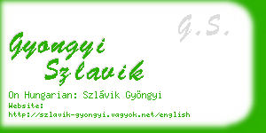 gyongyi szlavik business card